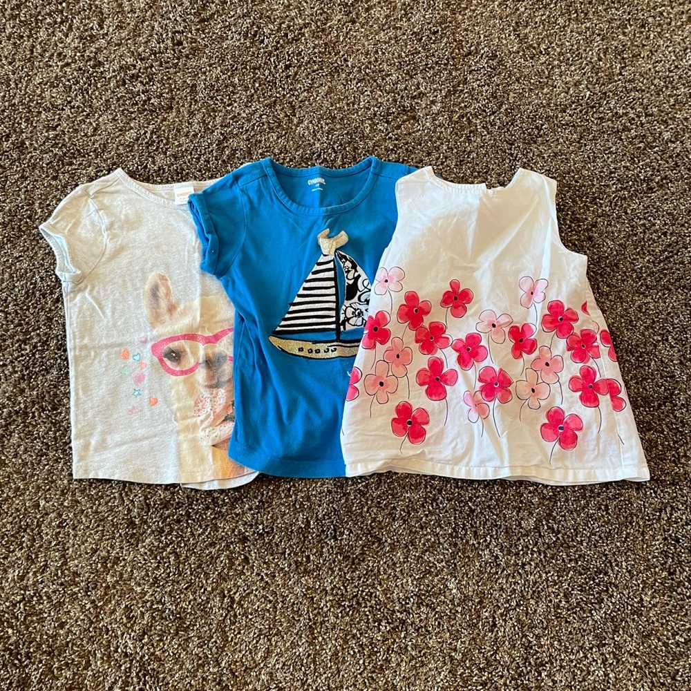 Gymboree Kids Tees - Blue, White, Pink